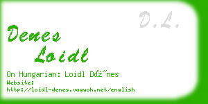 denes loidl business card